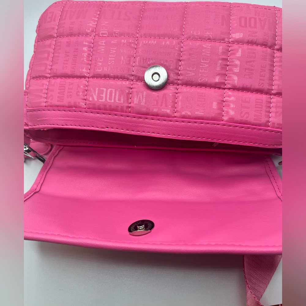 NWT Steve Madden Women’s PINK BPHYRE Quilted Crossbody Bag Set OS - Picture 13 of 13